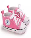 First Walker Canvas shoes crib Baby High Top Ankle shoes Girl Pink
